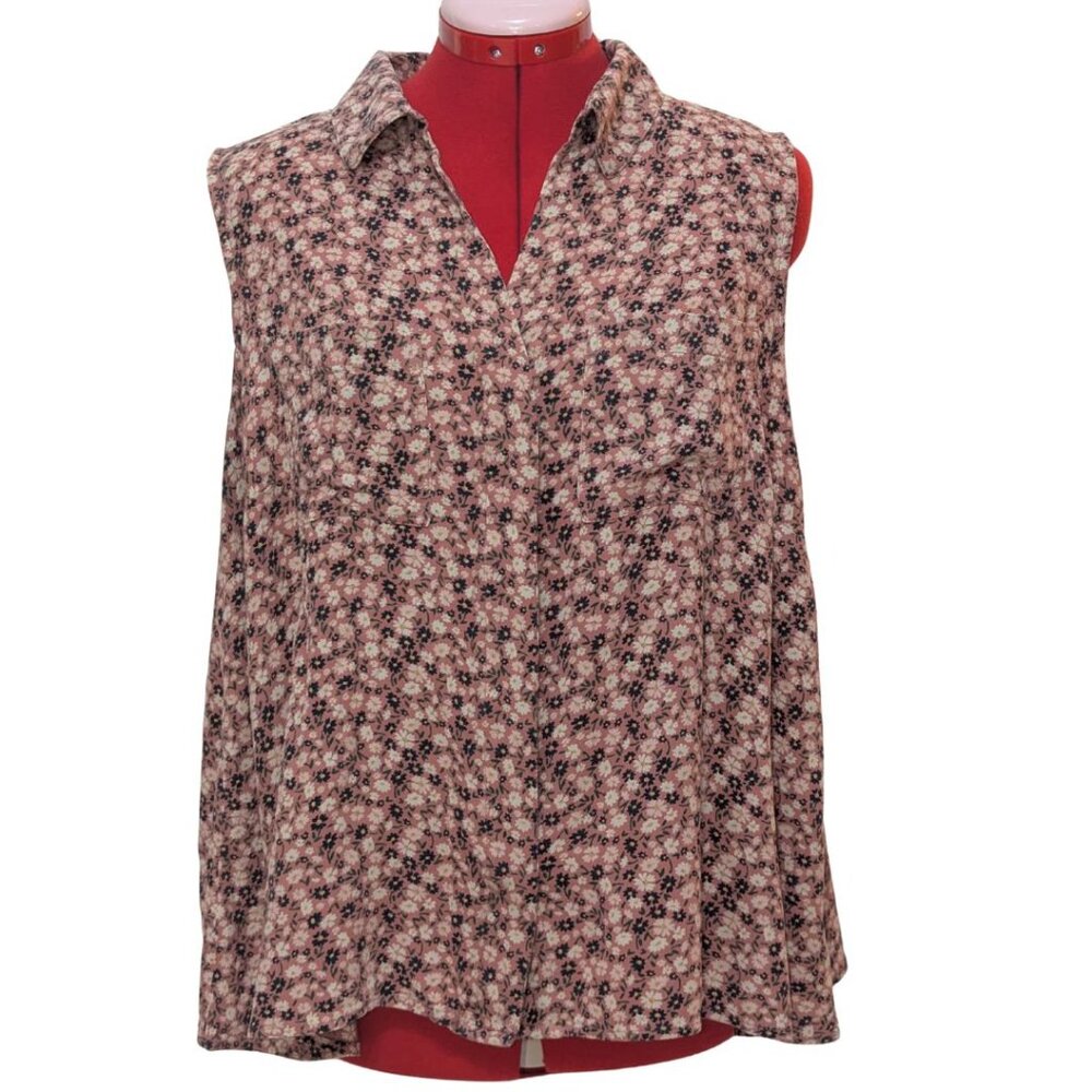 Flower Print Sleeveless Top